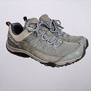 Oboz Womens Size 8.5  Ousel Low Top Hiking Shoes Lace Up Agave Desert Gray